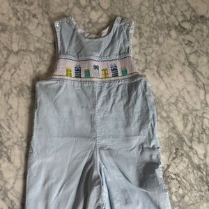 Hand Smocked Baby Velani Overalls